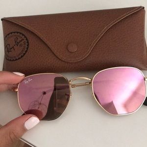 Rose Gold Hexagonal Ray Bans (never worn)